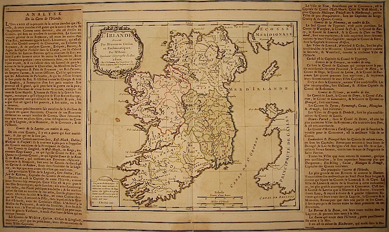 Brion de la Tour Louis - Desnos Louis Charles L'Irlande divisée par Provinces Civiles et Ecclesiastiques... 1766 Paris 